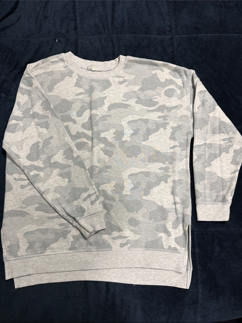 Pink Rose Gray Camo Crewneck Sweatshirt